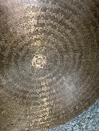 Tibetan [handmade] Gongs, [mantra Design], Wind Gong, Flat Gong
