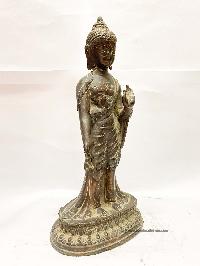 Antique Buddhist Statue Of Standing Ratnasambhava Buddha [bronze, Copper, Antique]