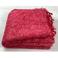 Yak Wool Blanket, Nepali Acrylic Hand Loom Blanket, [red 2]