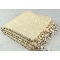 Yak Wool Blanket, Nepali Acrylic Hand Loom Blanket, [off White]