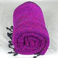 Yak Wool Blanket, Nepali Acrylic Hand Loom Blanket, [purple 4]