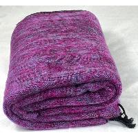 Yak Wool Blanket, Nepali Acrylic Hand Loom Blanket, [purple 3]