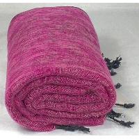 Yak Wool Blanket, Nepali Acrylic Hand Loom Blanket, [purple 2]