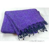 Yak Wool Blanket, Nepali Acrylic Hand Loom Blanket, [purple]