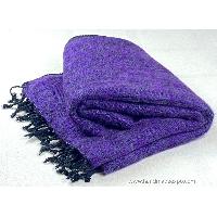 Yak Wool Blanket, Nepali Acrylic Hand Loom Blanket, [purple]