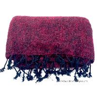 Yak Wool Blanket, Nepali Acrylic Hand Loom Blanket, [marron]