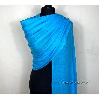 Pashmina Shawl, Nepali Handmade Shawl, In Four Ply Wool, Color Dye [blue Color]