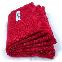 Pashmina Shawl, Nepali Handmade Shawl, In Four Ply Wool, Color Dye [dark Red Color]