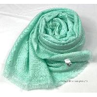 Pashmina Shawl, Nepali Handmade Shawl, In Four Ply Wool, Color Dye [light Green Color]