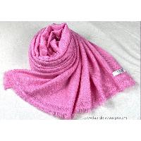 Pashmina Shawl, Nepali Handmade Shawl, In Four Ply Wool, Color Dye [pink Color]