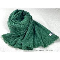 Pashmina Shawl, Nepali Handmade Shawl, In Four Ply Wool, Color Dye [green Color]