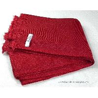 Pashmina Shawl, Nepali Handmade Shawl, In Four Ply Wool, Color Dye [dark Red Color]