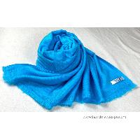 Pashmina Shawl, Nepali Handmade Shawl, In Four Ply Wool, Color Dye [light Blue Color]
