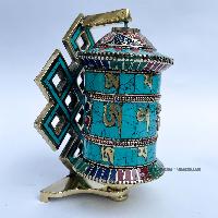 Table Prayer Wheel, With Mantra Inside, [stone Setting], Wall Mountable