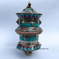 Table Prayer Wheel, With Mantra Inside, [stone Setting], Wall Mountable