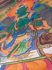 Thangka Painting Of Green Tara