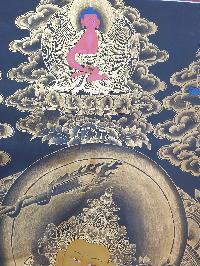 Buddhist Hand Painted Thangka Of Manjushri