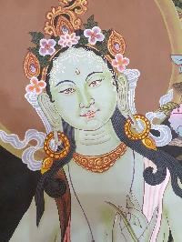 Thangka Painting Of Green Tara