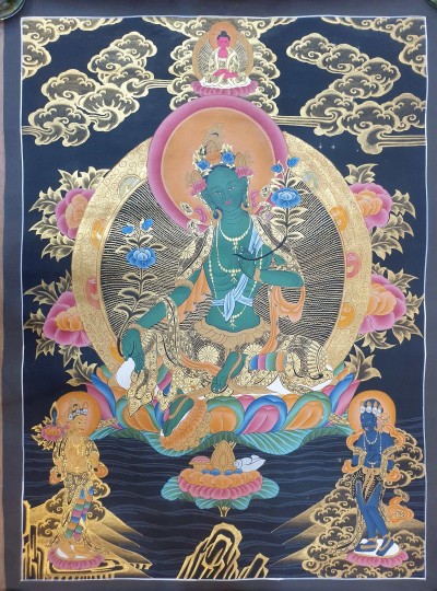 Thangka Painting Of Green Tara