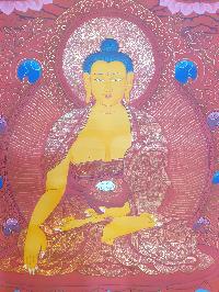 Thangka Painting Of Shakyamuni Buddha, [real Gold]