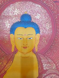 Thangka Painting Of Shakyamuni Buddha, [real Gold]