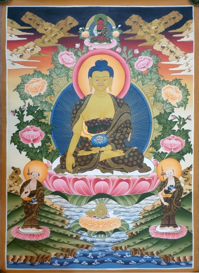 Thangka Painting Of Shakyamuni Buddha, [real Gold]