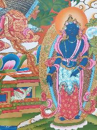 Thangka Painting Of Green Tara, [real Gold]