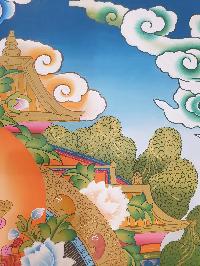 Thangka Painting Of Green Tara, [real Gold]