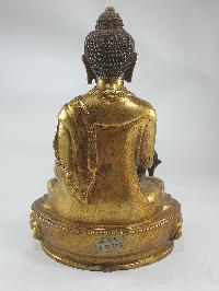 [old Stock] Buddhist Statue Of Medicine Buddha, [full Gold Plated], Without Offering Bowl