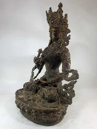 [old Stock] Buddhist Handmade Statue Of Vajrasattva, [chocolate Oxidation]