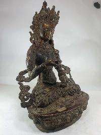 [old Stock] Buddhist Handmade Statue Of Vajrasattva, [chocolate Oxidation]