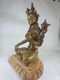 [full Metal], [heavy], [master Quality], Buddhist Statue Of White Tara, [rare Find]