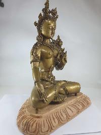 [full Metal], [heavy], [master Quality], Buddhist Statue Of White Tara, [rare Find]