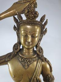 [full Metal], [heavy], [rare Find], [master Quality], Buddhist Statue Of Manjushri, [rare Find]