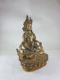 Buddhist Statue Of Aparimita [silver And Gold Plated], [antique Finishing], Chepame, Amitayus