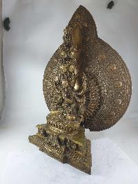 [rare Find], Buddhist Statue Of Sahasrabhuja Avalokitesvara, Bronze Finishing