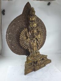 Buddhist Statue Of Sahasrabhuja Avalokitesvara, Bronze Finishing