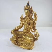 Buddhist Statue Of Green Tara [full Gold Plated]