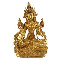 Buddhist Statue Of White Tara [full Gold Plated]