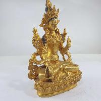 Buddhist Statue Of White Tara [full Gold Plated]