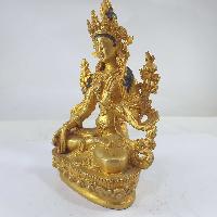 Buddhist Statue Of White Tara [full Gold Plated]