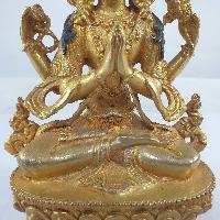 Buddhist Statue Of Chenrezig [full Gold Plated]