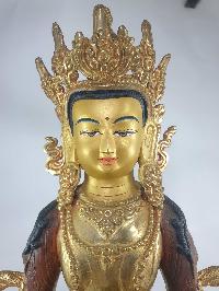 Buddhist Statue Of Aparimita [partly Gold Plated], [painted Face], Chepame, Amitayus