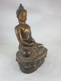 Buddhist Statue Of Amitabha Buddha [partly Gold Plated], [antique]