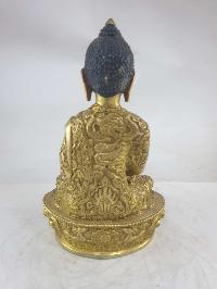 Buddhist Statue Of Amitabha Buddha [gold Plated], [painted Face]