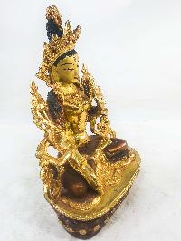 Buddhist Statues Of White Tara, [partly Gold Plated], [painted Face]