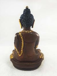 Buddhist Handmade Statues Of Shakyamuni Extra Gold On Base Buddha, [partly Gold Plated], [painted Face]