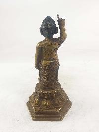 Buddhist Miniature Statues Of Sidhartha Gautam Baby, [bronze Finishing]