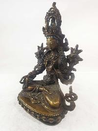 Buddhist Statues Of White Tara, [chocolate Oxidation]