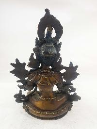 Buddhist Statues Of White Tara, [chocolate Oxidation]